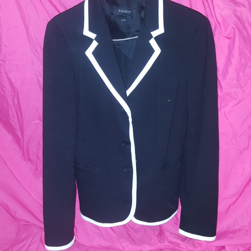 black and white blazer